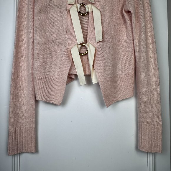 Derek Lam 10 Crosby Peach Cashmere Tie Back Sweater - Picture 5 of 7